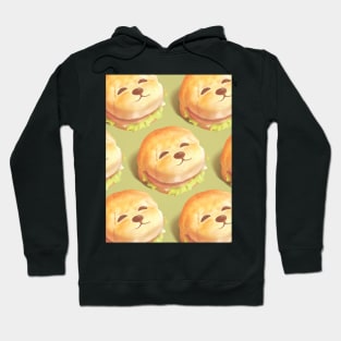 Smile Dog Burger Pattern Hoodie